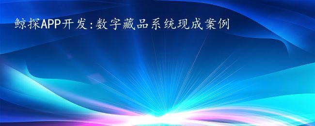 鲸探APP开发:数字藏品系统现成案例