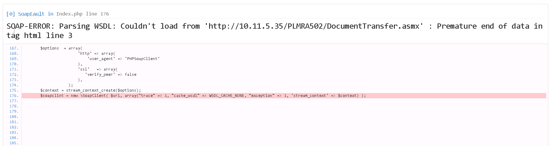 又又又又报错了SOAP-ERROR:Parsing WSDL:Couldn't load from